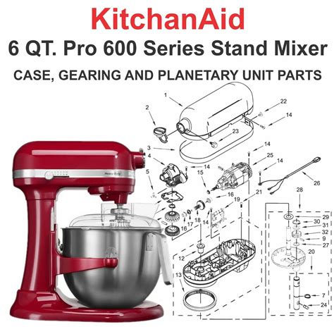 replacement parts for kitchenaid mixer